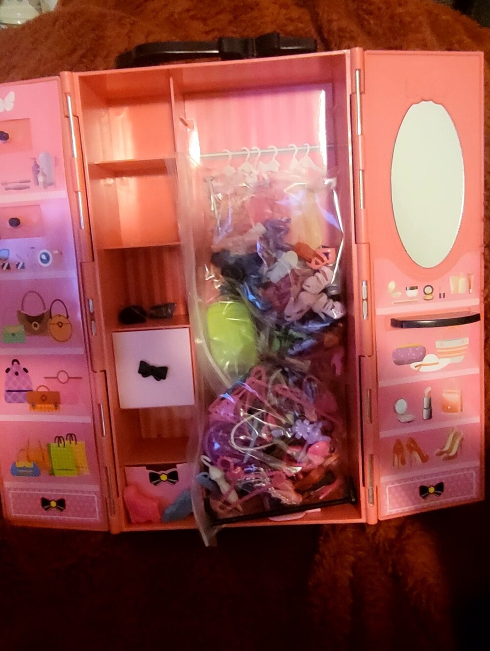 Y2K Doll Wardrobe With Clothing and Accessory Pack - Multicolor